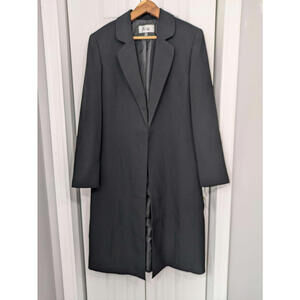 Le Suit NWT Women's Size 14 Black Trench Coat Jacket Long